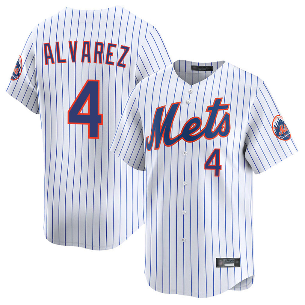 BIPIHUC NY.Mets #4 Francisco Alvarez Player White Home Replica Stitched Jerseys