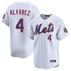 BIPIHUC NY.Mets #4 Francisco Alvarez Player White Home Replica Stitched Jerseys
