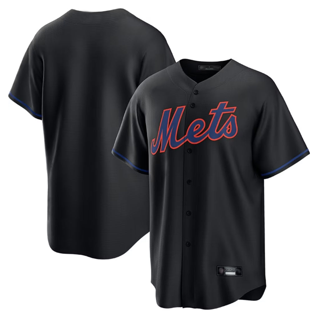 BIPIHUC NY.Mets Blank Player Black Alternate Home Game Stitched Jerseys