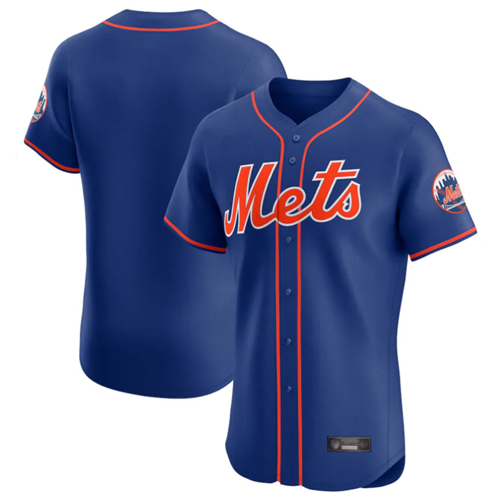 BIPIHUC NY.Mets Blank Player Royal Limited Elite Home Stitched Jerseys