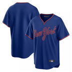 BIPIHUC NY.Mets Blank Player Royal T-shirt Home Game Stitched Jerseys