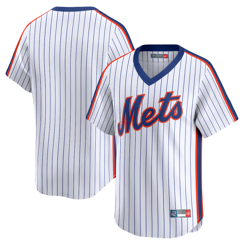BIPIHUC NY.Mets Blank Player White Cooperstown Collection T-shirt Game Stitched Jerseys