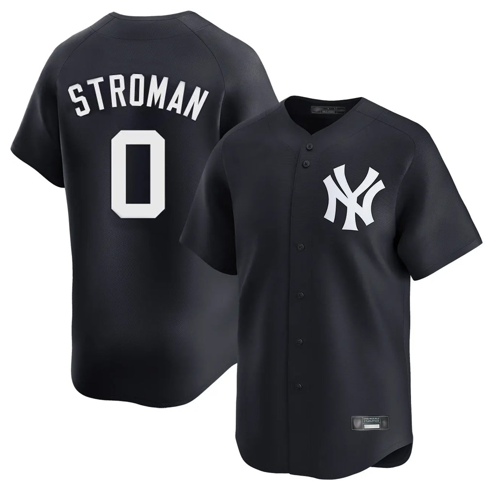BIPIHUC NY.Yankees #0 Marcus Stroman Player Navy Alternate Limited Home Stitched Jerseys