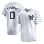 BIPIHUC NY.Yankees #0 Marcus Stroman Player White Limited Home Stitched Jerseys