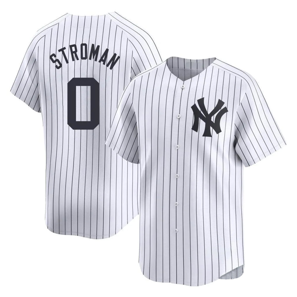 BIPIHUC NY.Yankees #0 Marcus Stroman Player White Limited Home Stitched Jerseys
