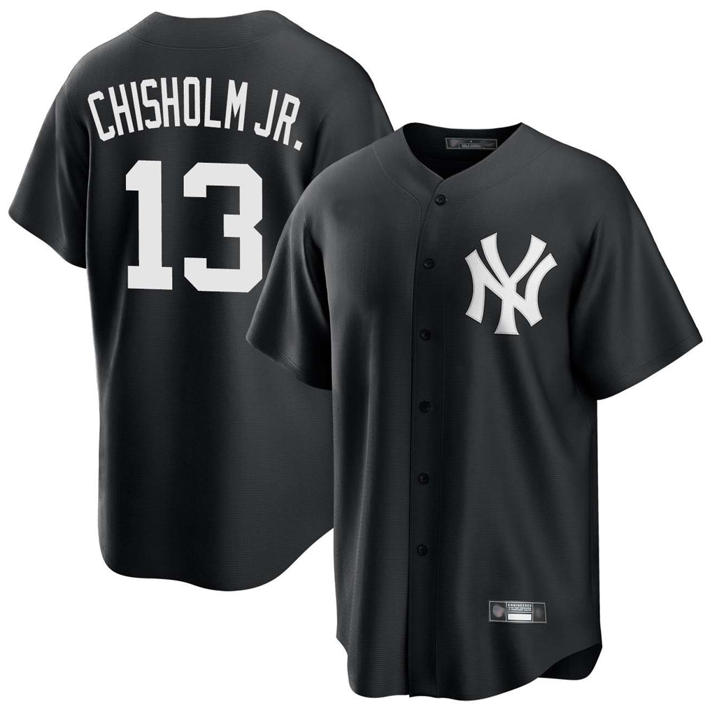 BIPIHUC NY.Yankees #13 Jazz Chisholm Jr Player Black Game Stitched Jerseys