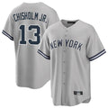 BIPIHUC NY.Yankees #13 Jazz Chisholm Jr Player Gray Road Game Stitched Jerseys