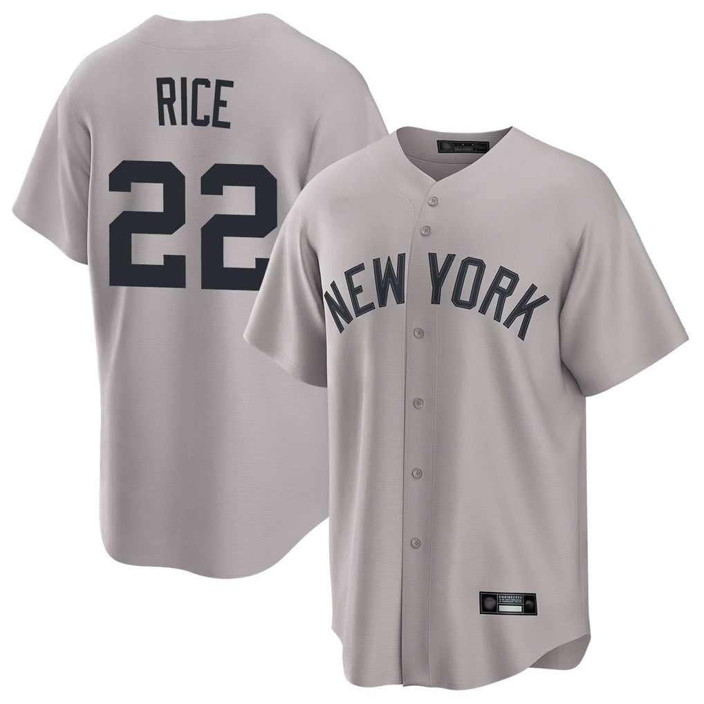 BIPIHUC NY.Yankees #22 Ben Rice Player Gray Game Home Stitched Jerseys