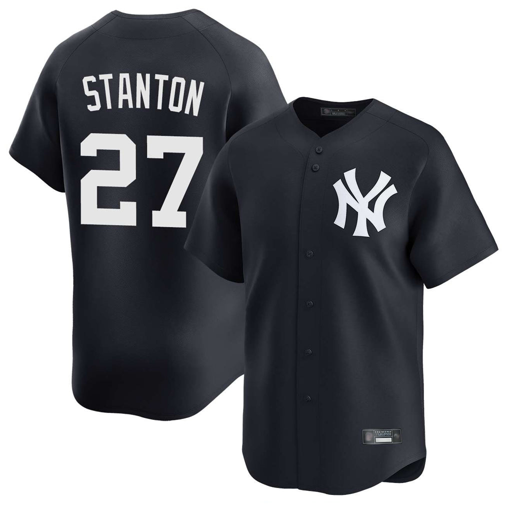 BIPIHUC NY.Yankees #27 Giancarlo Stanton Player Navy Limited Home Stitched Jerseys