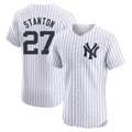 BIPIHUC NY.Yankees #27 Giancarlo Stanton Player White Limited Elite Home Stitched Jerseys