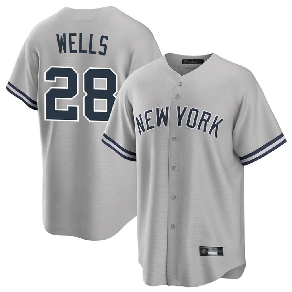 BIPIHUC NY.Yankees #28 Austin Wells Player Gray Road Game Stitched Jerseys