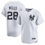 BIPIHUC NY.Yankees #28 Austin Wells Player White Limited Home Stitched Jerseys