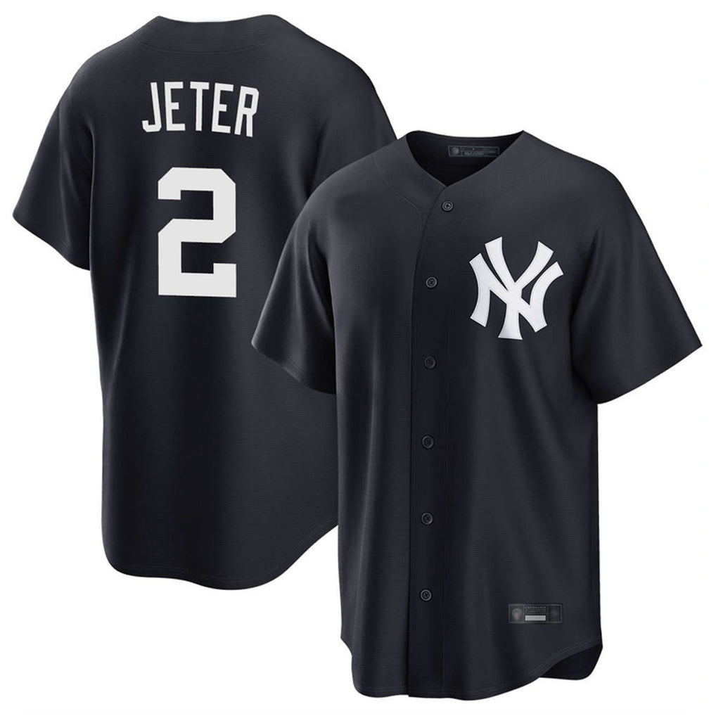 BIPIHUC NY.Yankees #2 Derek Jeter Player Navy Game Stitched Jerseys