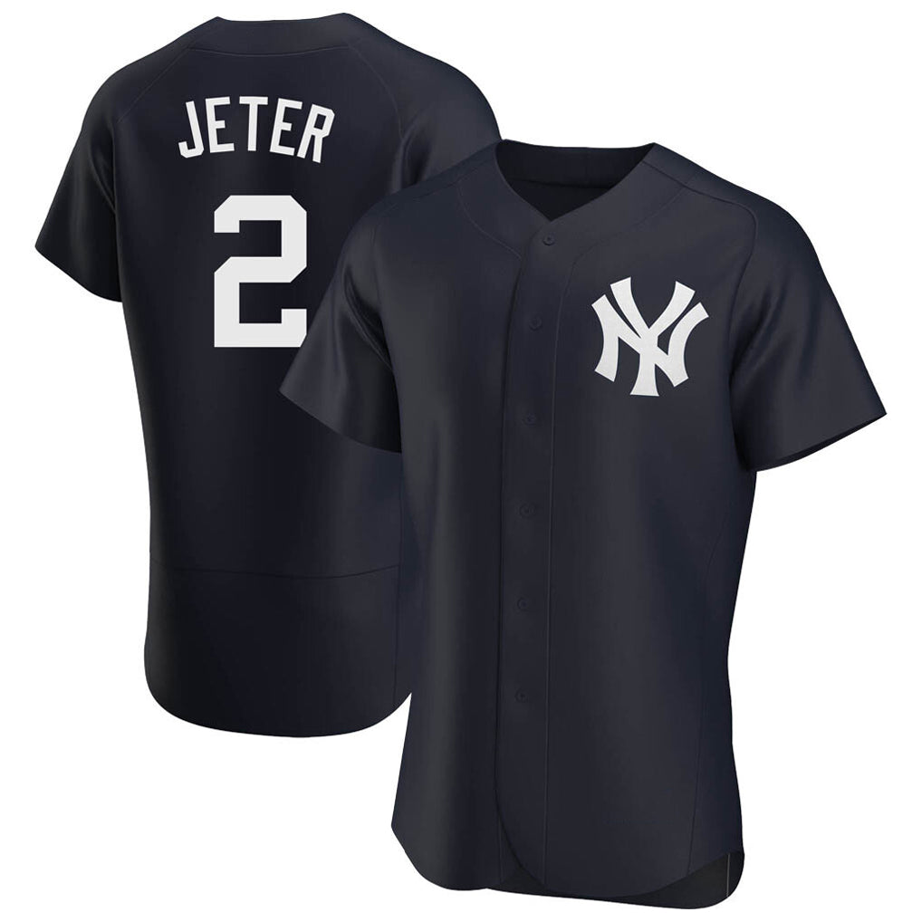 BIPIHUC NY.Yankees #2 Derek Jeter Player Navy Limited Elite Home Stitched Jerseys