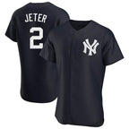 BIPIHUC NY.Yankees #2 Derek Jeter Player Navy Limited Elite Home Stitched Jerseys