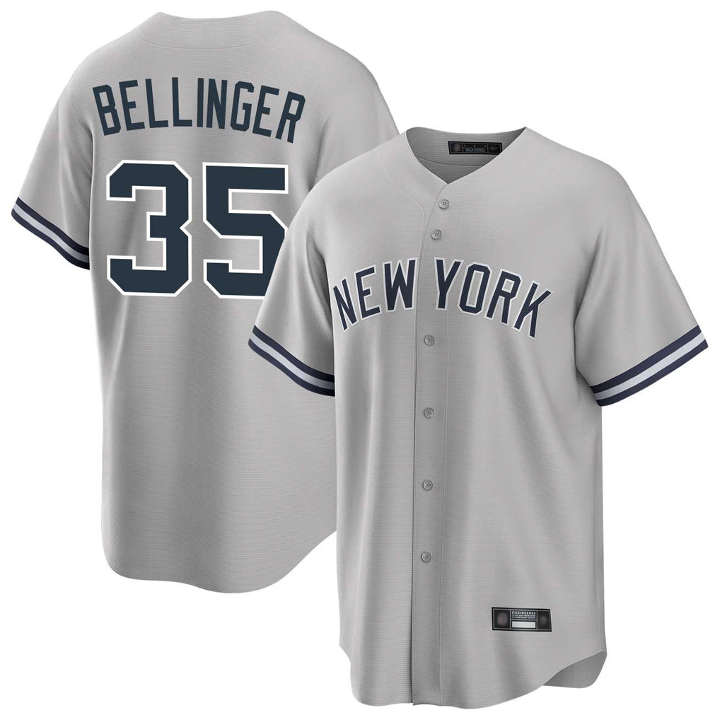 BIPIHUC NY.Yankees #35 Cody Bellinger Player Gray Road Game Stitched Jerseys