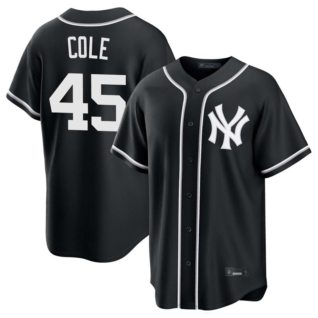 BIPIHUC NY.Yankees #45 Gerrit Cole Player Black Out Game Home Stitched Jerseys