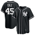 BIPIHUC NY.Yankees #45 Gerrit Cole Player Black Out Game Home Stitched Jerseys