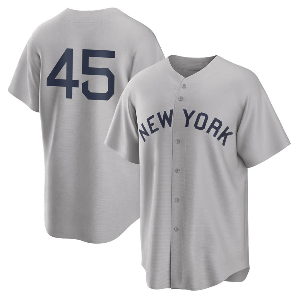 BIPIHUC NY.Yankees #45 Gerrit Cole Player Gray Field of Dreams Game Stitched Jerseys