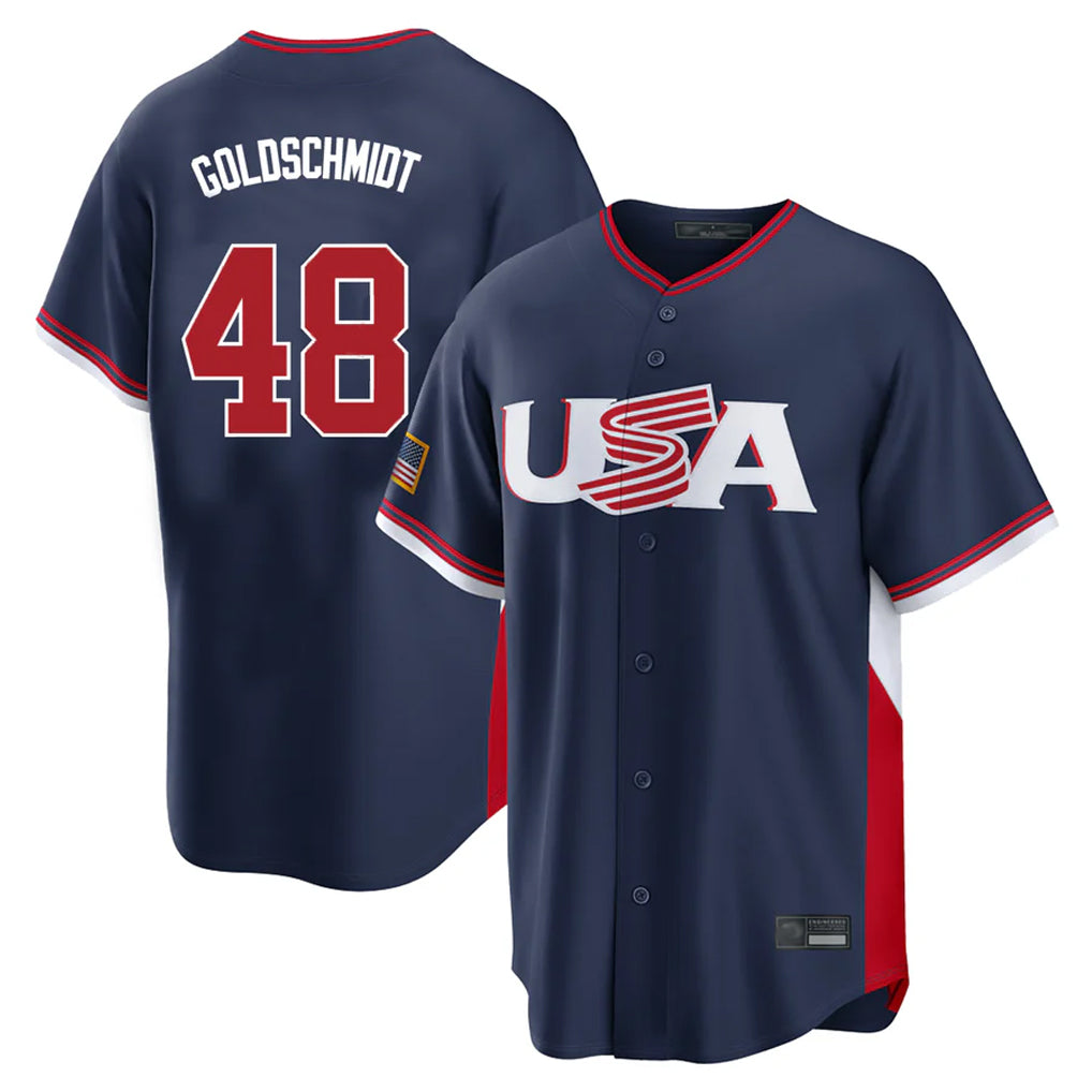 BIPIHUC NY.Yankees #48 Paul Goldschmidt Player Navy USA 2026 World Classic Limited Game Stitched Jerseys