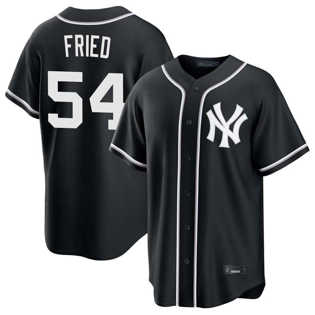 BIPIHUC NY.Yankees #54 Max Fried Player Black Out Game Stitched Jerseys