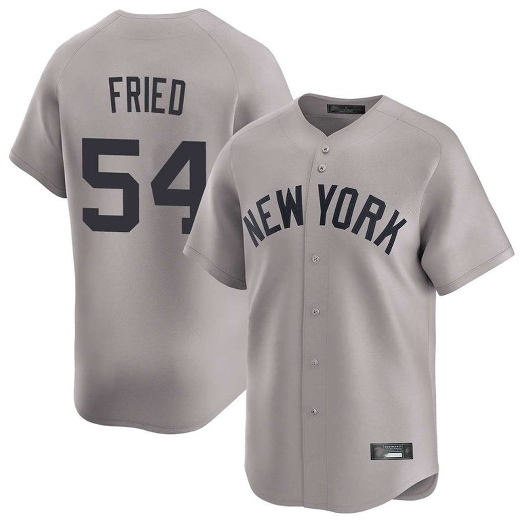 BIPIHUC NY.Yankees #54 Max Fried Player Gray Limited Home Stitched Jerseys