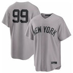 BIPIHUC NY.Yankees #99 Aaron Judge Player Gray Game Home Stitched Jerseys