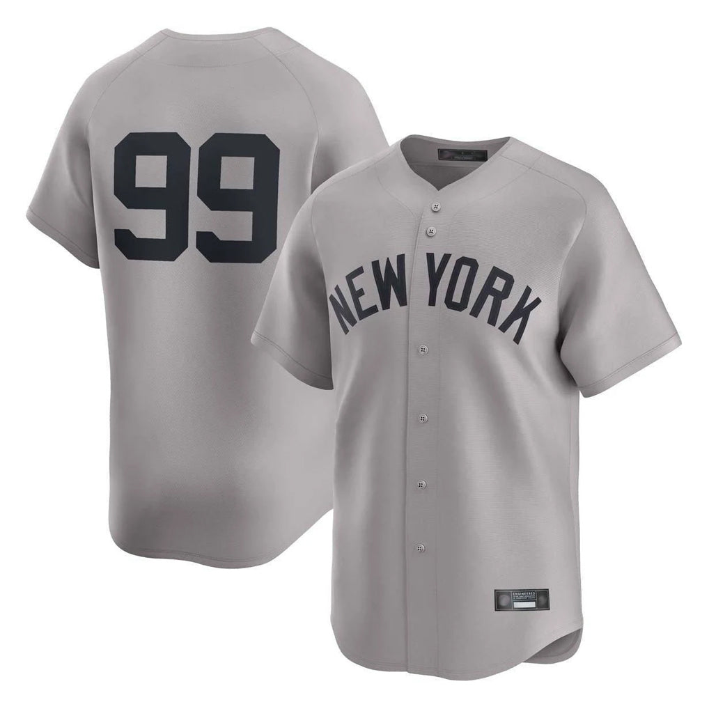 BIPIHUC NY.Yankees #99 Aaron Judge Player Gray Limited Home Stitched Jerseys