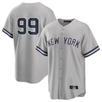 BIPIHUC NY.Yankees #99 Aaron Judge Player Gray Road Game Stitched Jerseys