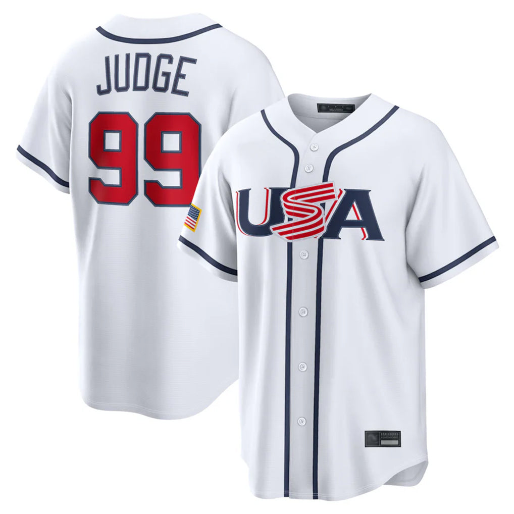 BIPIHUC NY.Yankees #99 Aaron Judge Player White USA 2026 World Classic Limited Game Stitched Jerseys