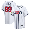 BIPIHUC NY.Yankees #99 Aaron Judge Player White USA 2026 World Classic Limited Game Stitched Jerseys