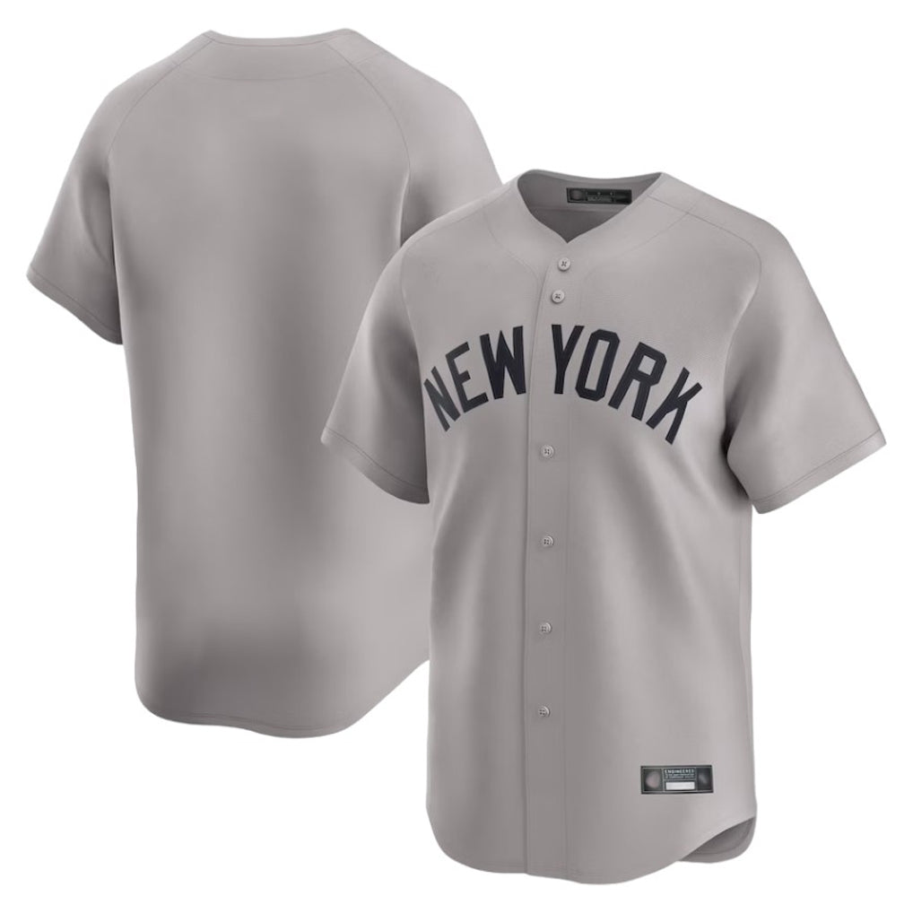 BIPIHUC NY.Yankees Blank Player Gray Limited Home Stitched Jerseys