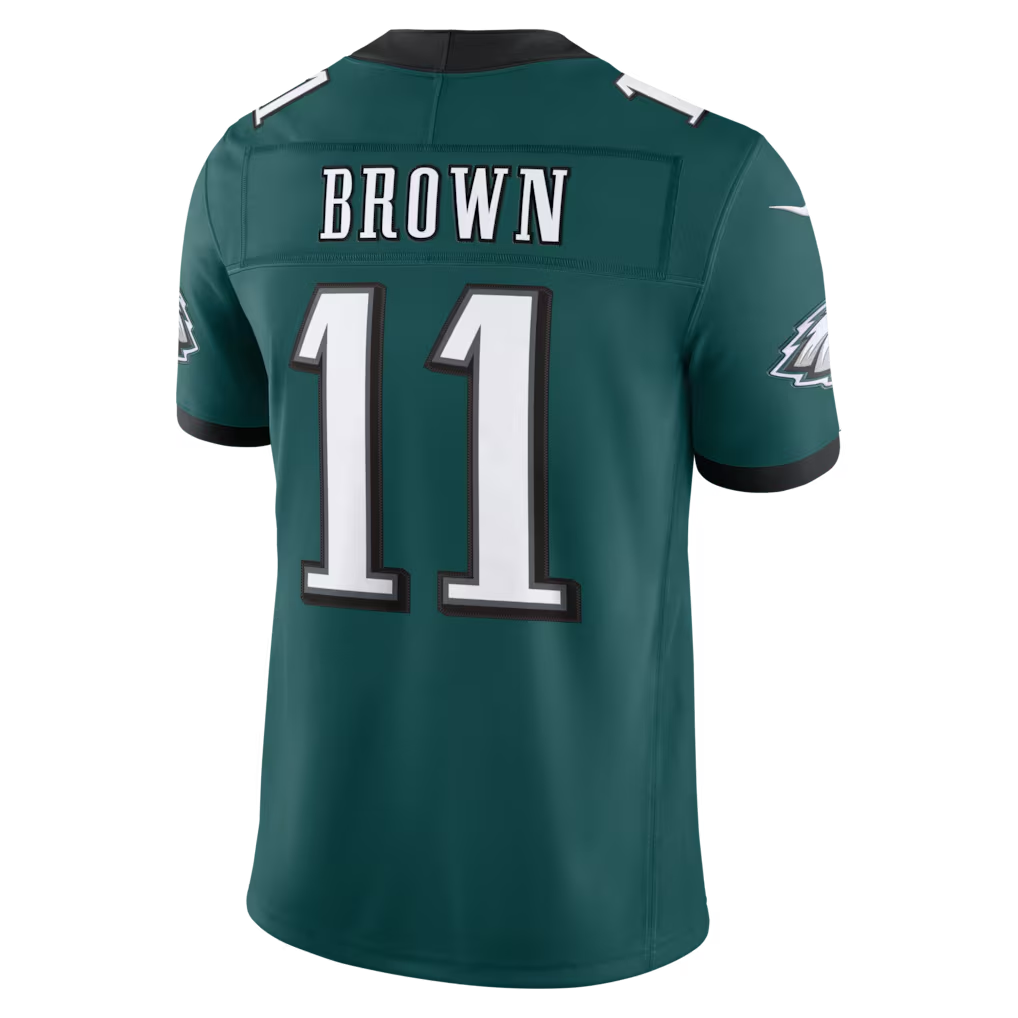 BIPIHUC P.Eagles #11 A.J. Brown Midnight Green Team Vapor F.U.S.E. Stitched Limited Jerseys