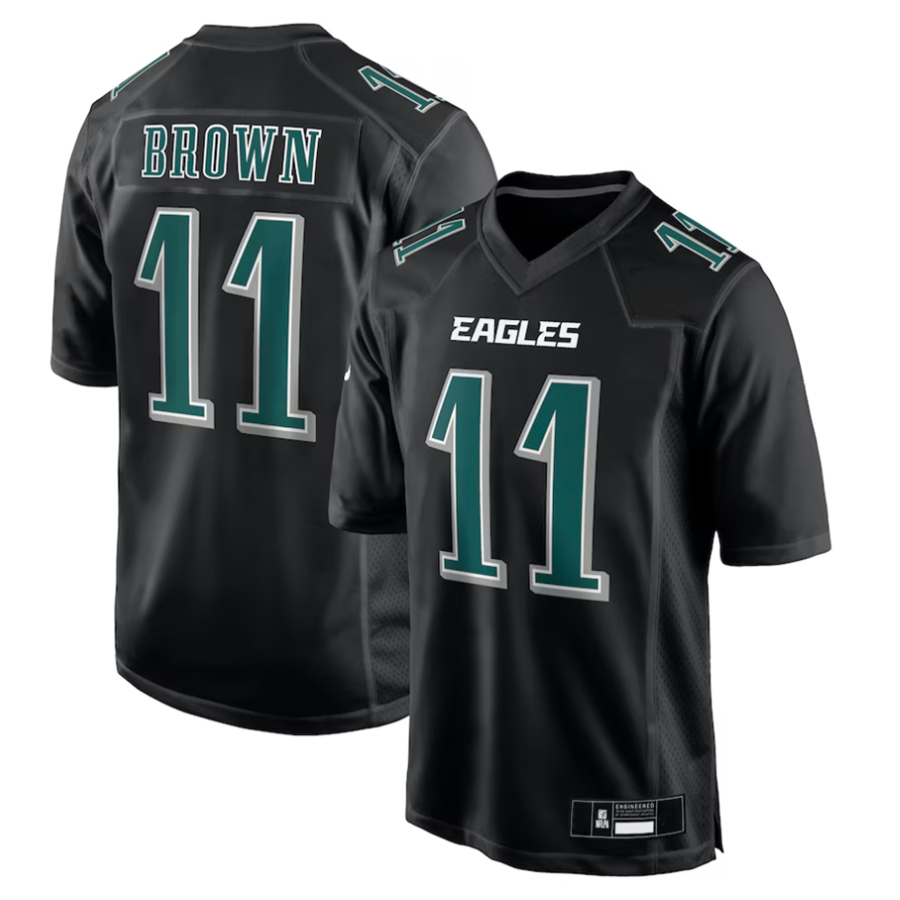 BIPIHUC P.Eagles #11 A.J. Brown Player Black Fashion Game Stitched Jerseys