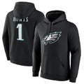 BIPIHUC P.Eagles #1 Jalen Hurts Player Black Military Hoodie Game Stitched Jerseys