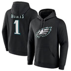 BIPIHUC P.Eagles #1 Jalen Hurts Player Black Military Hoodie Game Stitched Jerseys