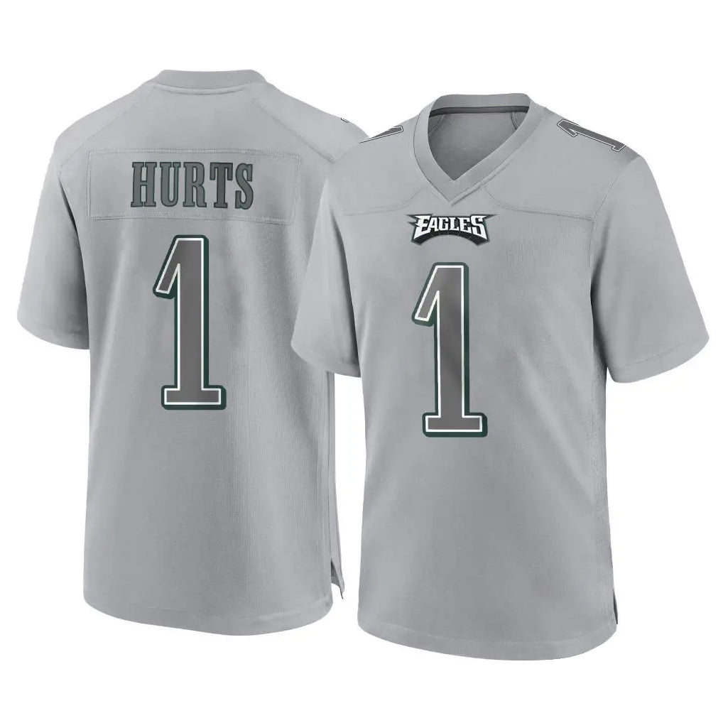 BIPIHUC P.Eagles #1 Jalen Hurts Player Gray Atmosphere Fashion Home Game Stitched Jerseys