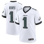 BIPIHUC P.Eagles #1 Jalen Hurts Player White Game Stitched Jerseys