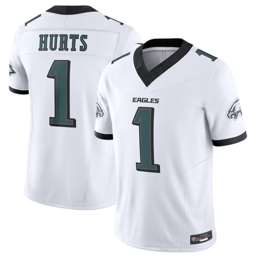 BIPIHUC P.Eagles #1 Jalen Hurts Player White Vapor F.U.S.E. Limited Stitched Jerseys