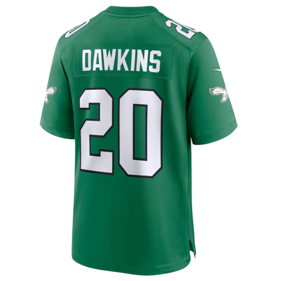 BIPIHUC P.Eagles #20 Brian Dawkins Green Alternate Retired Player Game Jersey Stitched American Stitched Jersey