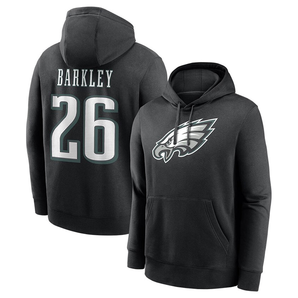 BIPIHUC P.Eagles #26 Saquon Barkley Player Black Pullover Hoodies Home Game Stitched Jerseys