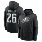 BIPIHUC P.Eagles #26 Saquon Barkley Player Black Pullover Hoodies Home Game Stitched Jerseys