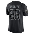 BIPIHUC P.Eagles #26 Saquon Barkley Player Black REFLECTIVE Limited Stitched Jerseys