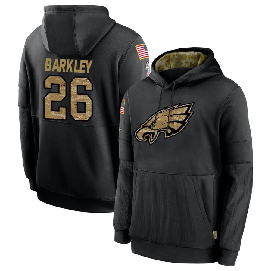 BIPIHUC P.Eagles #26 Saquon Barkley Player Black Salute To Service Stitched Jerseys
