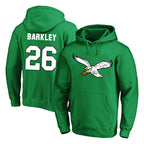 BIPIHUC P.Eagles #26 Saquon Barkley Player Green Pullover Hoodies Home Game Stitched Jerseys
