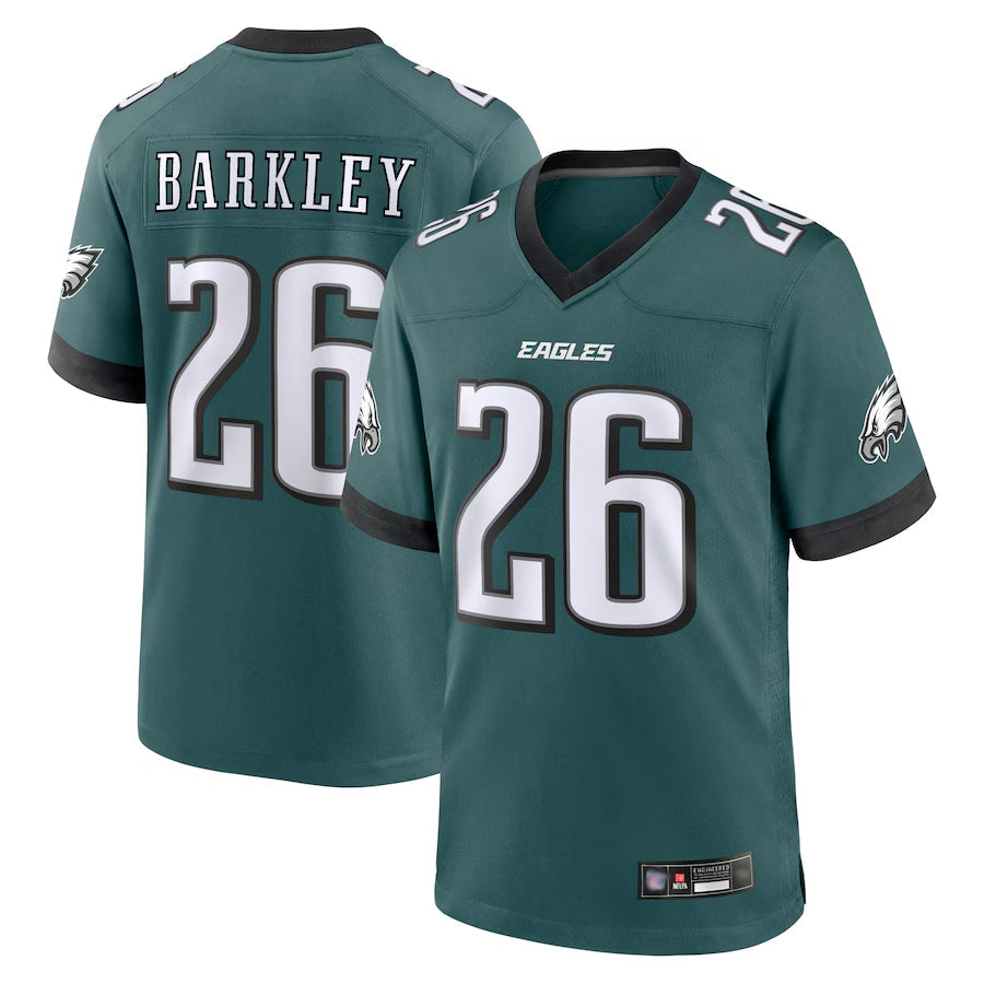BIPIHUC P.Eagles #26 Saquon Barkley Player Midnight Green Game Stitched Jerseys