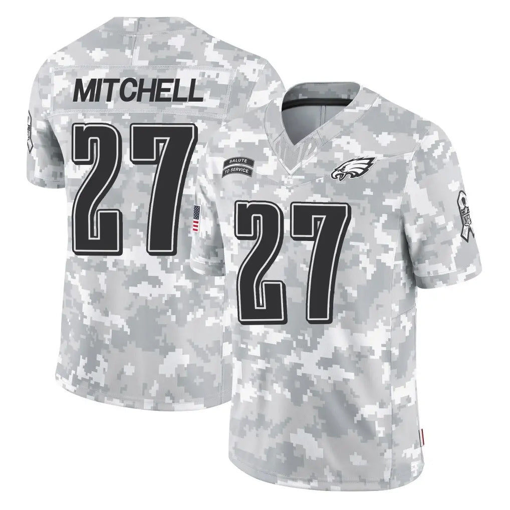 BIPIHUC P.Eagles #27 Quinyon Mitchell Player Arctic Camo Salute to Service Limited Game Stitched Jerseys