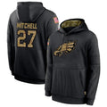 BIPIHUC P.Eagles #27 Quinyon Mitchell Player Black Military Hoodie Game Stitched Jerseys