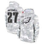 BIPIHUC P.Eagles #27 Quinyon Mitchell Player Military Hoodie Arctic Camo Salute To Service Stitched Jerseys