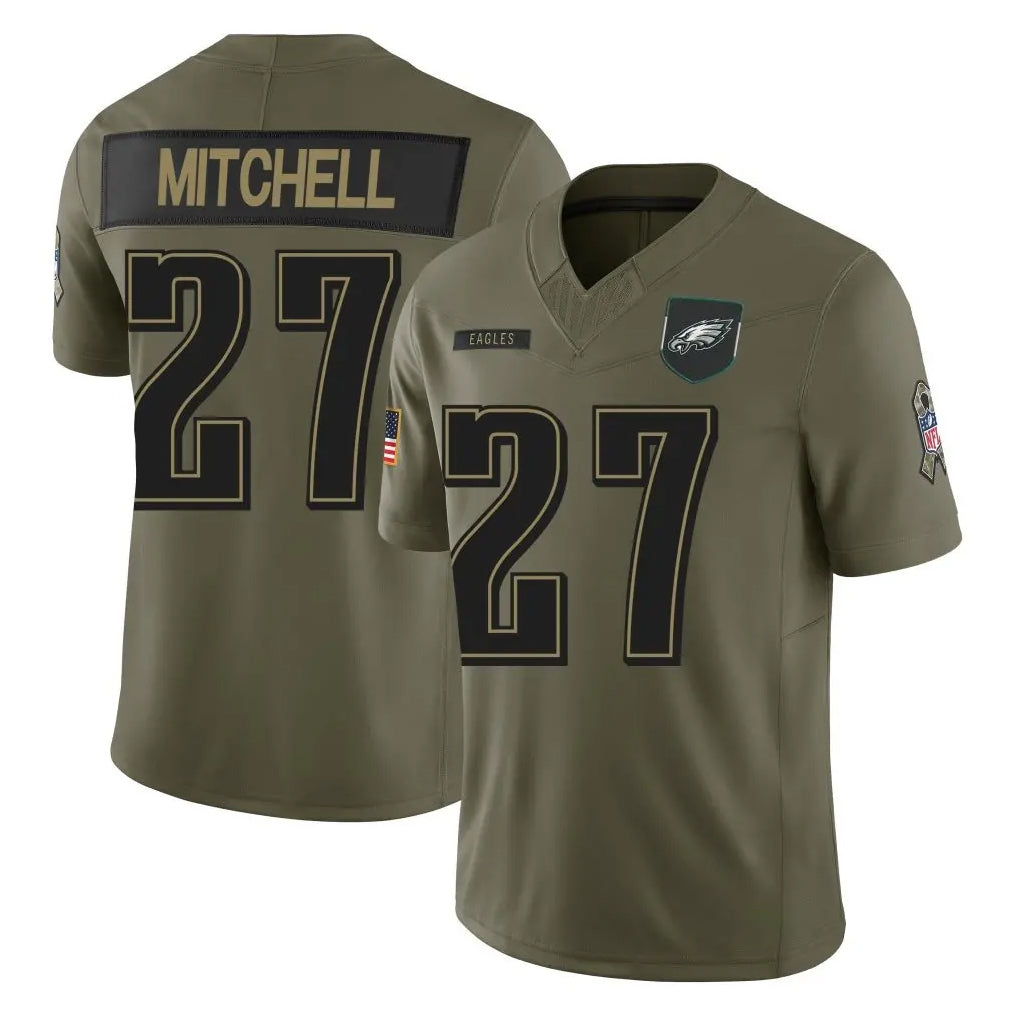 BIPIHUC P.Eagles #27 Quinyon Mitchell Player Olive 2025 Salute To Service Limited Stitched Jerseys